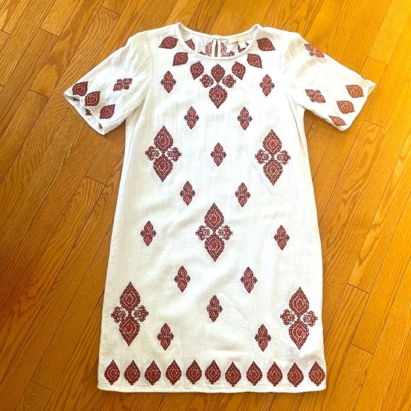 MICHAEL Michael Kors Dresses & Skirts - MICHAEL by Michael Kors White T-Shirt Dress with detailed embellishments- Size 8